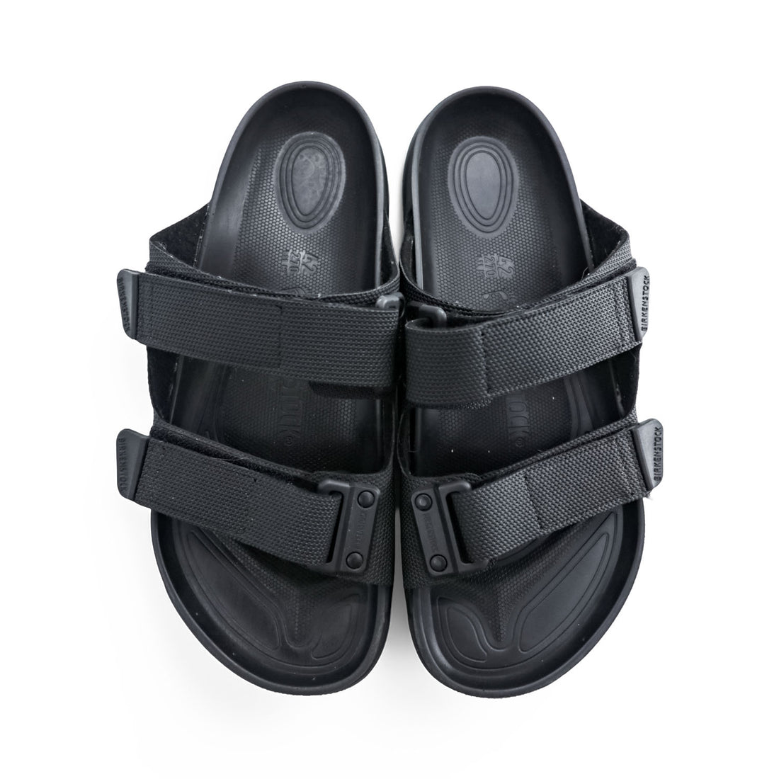 BIRKENSTOCK German-made sandals, US size 9, black, ATACAMA.