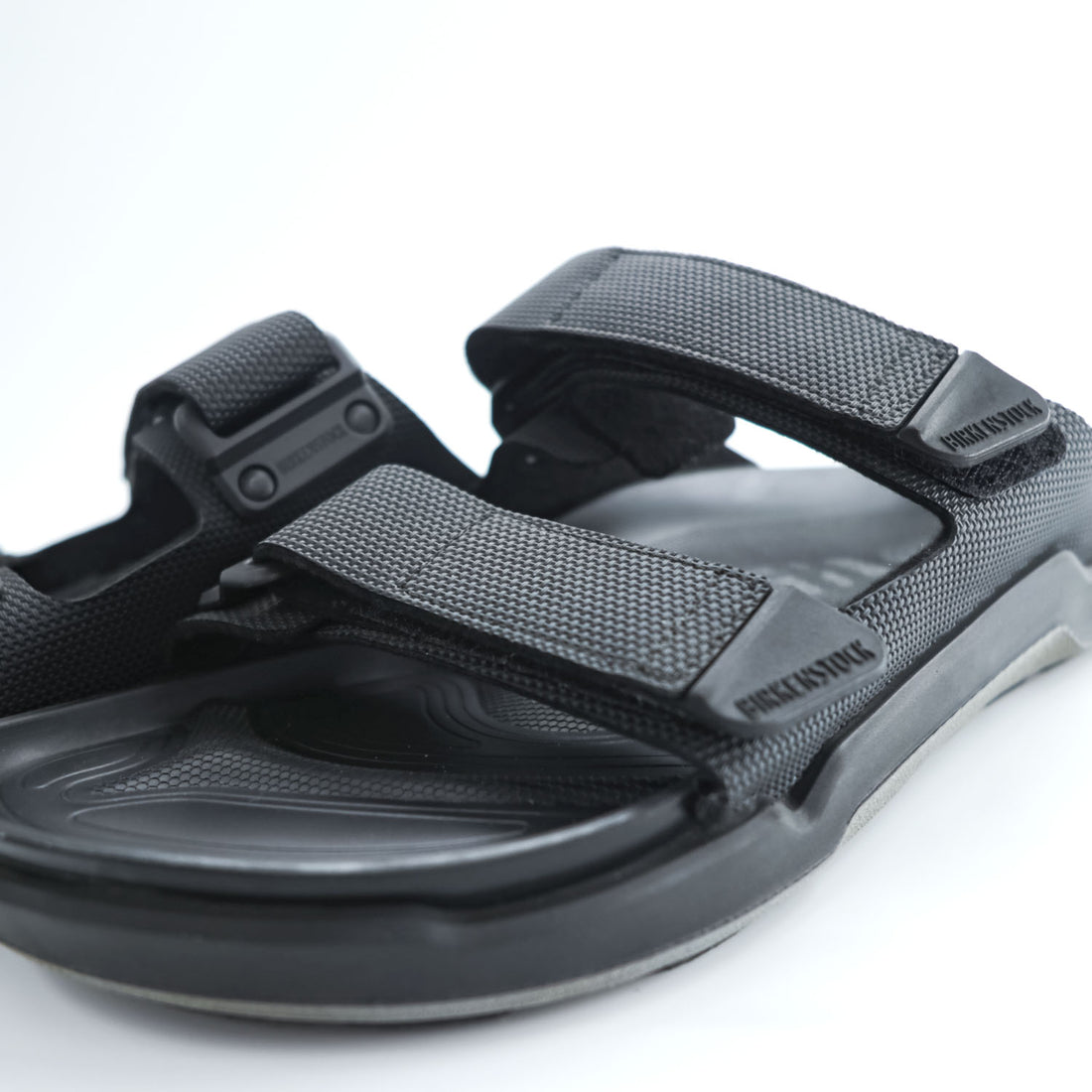 BIRKENSTOCK German-made sandals, US size 9, black, ATACAMA.