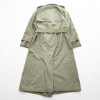 70s Vintage Aquascutum Aqua 5 Made in England Beige Double Breasted Trench Coat Club Check Lining Belted