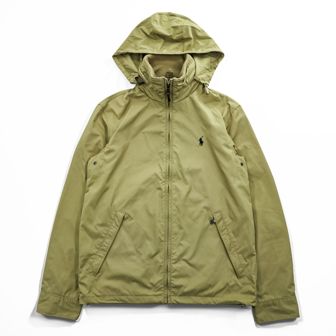 Polo Ralph Lauren フード収納式 スウィングトップ ハリントンジャケット XS ベージュ ドローコード
