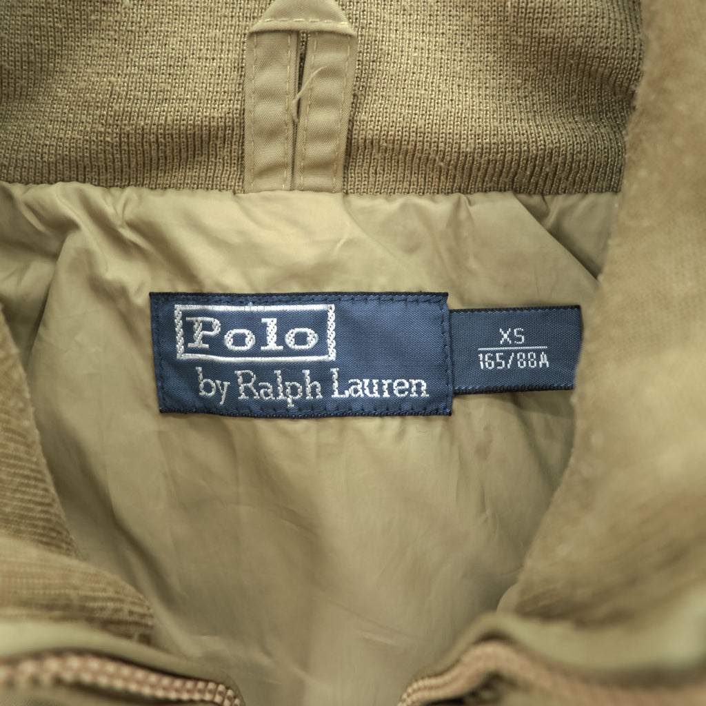 Polo Ralph Lauren フード収納式 スウィングトップ ハリントンジャケット XS ベージュ ドローコード