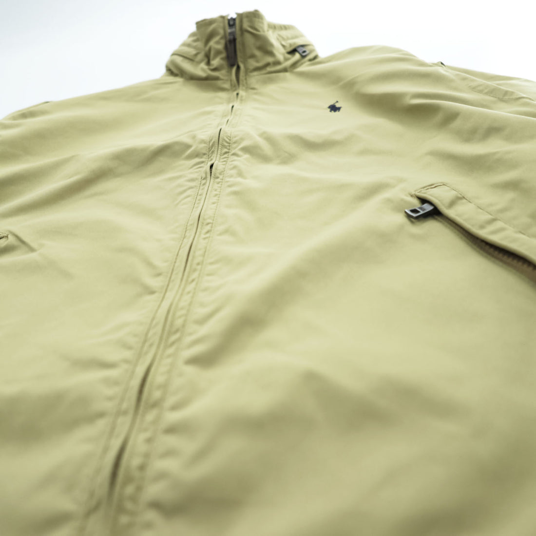 Polo Ralph Lauren フード収納式 スウィングトップ ハリントンジャケット XS ベージュ ドローコード
