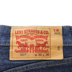 Levi's 501 デニムパンツ ジーンズ M インディゴ ブルー ボタンフライ 濃紺 リジッド 00501-0000