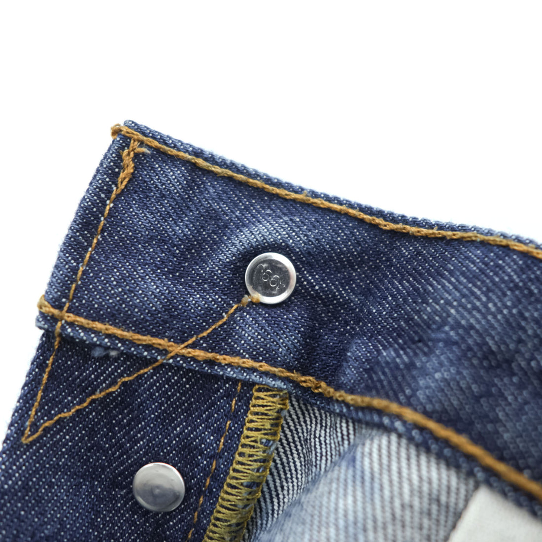 Levi's 501 デニムパンツ ジーンズ M インディゴ ブルー ボタンフライ 濃紺 リジッド 00501-0000