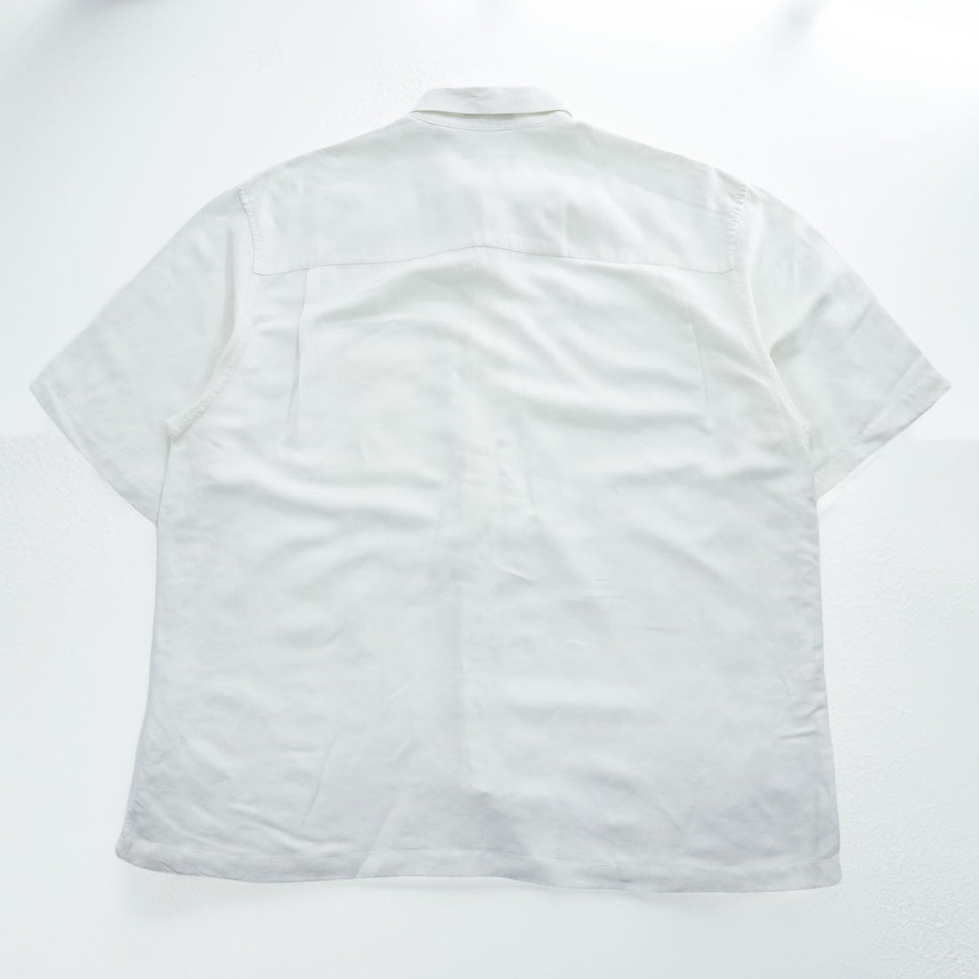 VAN HEUSEN 90年代 ヴィンテージ ウォッシャブルリネン 半袖シャツ L ホワイト WASHABLE LINEN ボックスシルエット