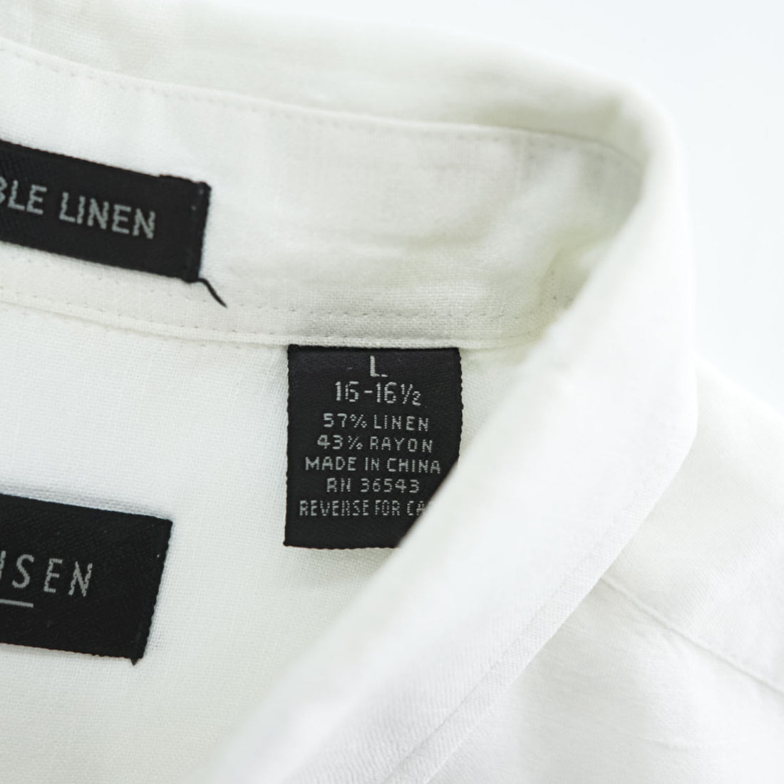 VAN HEUSEN 90年代 ヴィンテージ ウォッシャブルリネン 半袖シャツ L ホワイト WASHABLE LINEN ボックスシルエット