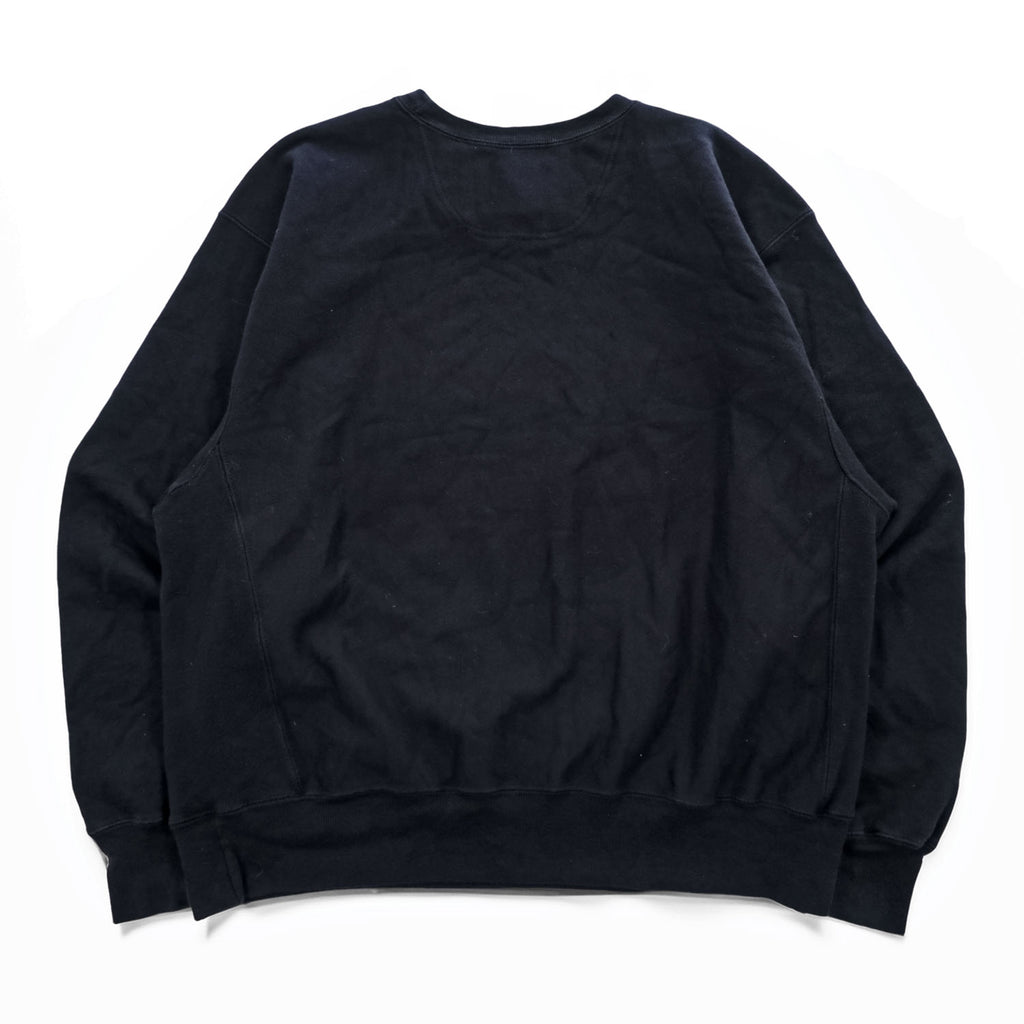 Champion 00年代 リバースウィーブ Premium Reverse Weave スウェット トレーナー L ブラック 裏起毛 カレッジ アーチロゴ 3段プリント