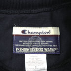 Champion 00年代 リバースウィーブ Premium Reverse Weave スウェット トレーナー L ブラック 裏起毛 カレッジ アーチロゴ 3段プリント
