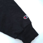 Champion 00年代 リバースウィーブ Premium Reverse Weave スウェット トレーナー L ブラック 裏起毛 カレッジ アーチロゴ 3段プリント