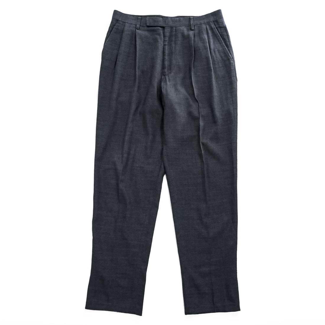 COMOLI 日本製 リネンウール2タック パンツ スラックス M グレー プリーツ 15S-03001