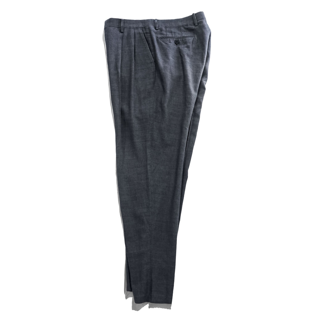 COMOLI 日本製 リネンウール2タック パンツ スラックス M グレー プリーツ 15S-03001