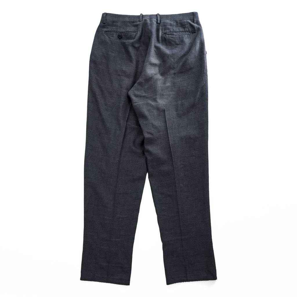COMOLI 日本製 リネンウール2タック パンツ スラックス M グレー プリーツ 15S-03001