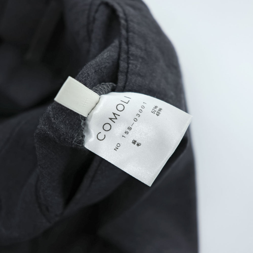 COMOLI 日本製 リネンウール2タック パンツ スラックス M グレー プリーツ 15S-03001