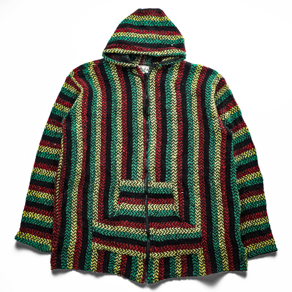 BAJA JOE ラスタカラー メキシカンパーカー バハフーディ 3XL プルオーバー カンガルーポケット メキシコ製