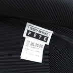 ISSEY MIYAKE FETE 日本製 プリーツ 半袖 カットソー Tシャツ M サイドスリット ブラック ラウンドネック IF62FJ491