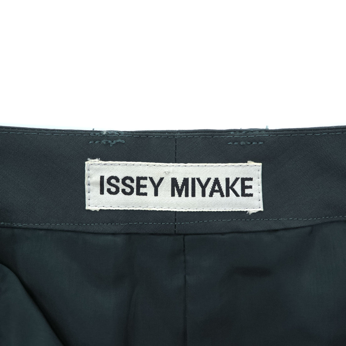 ISSEY MIYAKE 日本製 フロントスリット ロングスカート L ブラック ダークグリーン キュプラ