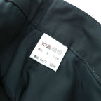 ISSEY MIYAKE 日本製 フロントスリット ロングスカート L ブラック ダークグリーン キュプラ