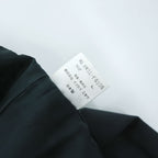 ISSEY MIYAKE 日本製 フロントスリット ロングスカート L ブラック ダークグリーン キュプラ