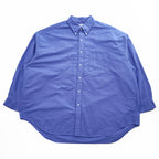 Graphpaper 長袖 オックスフォードシャツ Oxford Oversized B.D.SHIRT ブルー ボタンダウン 24SS GN241-50021B 日本製