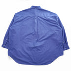 Graphpaper 長袖 オックスフォードシャツ Oxford Oversized B.D.SHIRT ブルー ボタンダウン 24SS GN241-50021B 日本製
