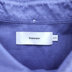 Graphpaper 長袖 オックスフォードシャツ Oxford Oversized B.D.SHIRT ブルー ボタンダウン 24SS GN241-50021B 日本製