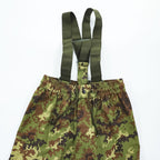 Italian Army Military Overpants オーバーオール レインパンツ L カーキ 防水 イタリア軍 オーバーパンツ サスペンダー付き ダブルニー ベジタトカモ E.I.