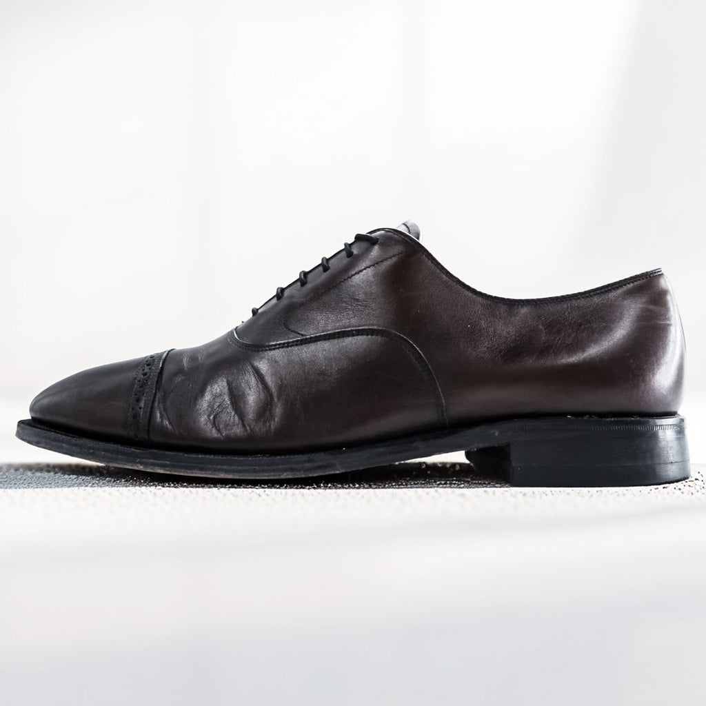 JOHNSTON&MURPHY ストレートチップ レザー ドレスシューズ 革靴 27.5cm オックスフォード キャップトゥ 08565