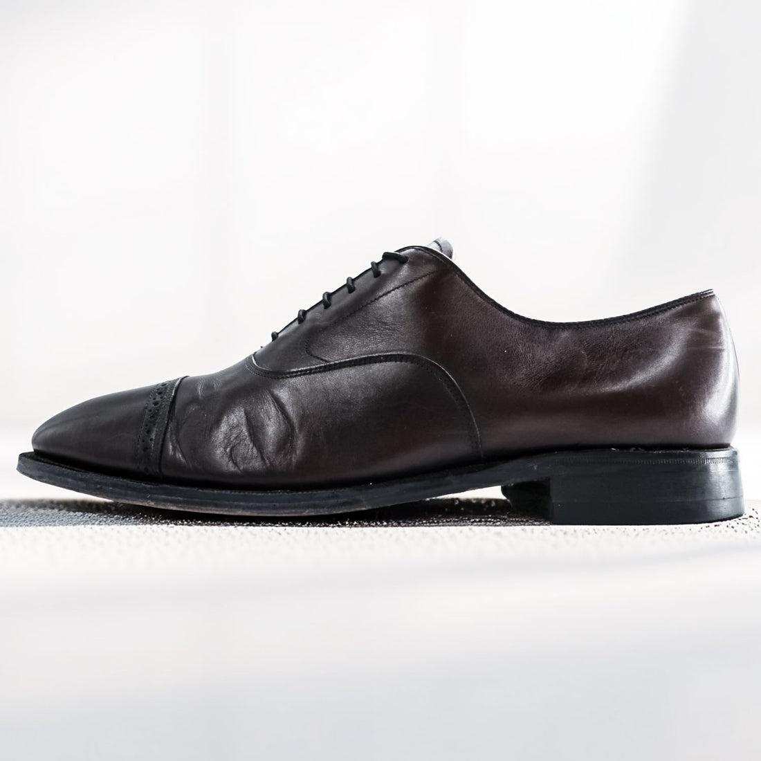 JOHNSTON&MURPHY ストレートチップ レザー ドレスシューズ 革靴 27.5cm オックスフォード キャップトゥ 08565