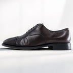 JOHNSTON&MURPHY ストレートチップ レザー ドレスシューズ 革靴 27.5cm オックスフォード キャップトゥ 08565