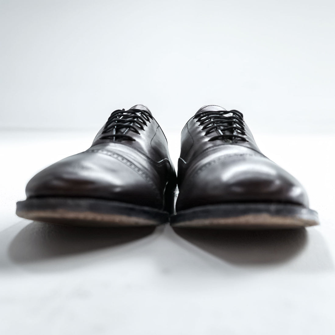 JOHNSTON&MURPHY ストレートチップ レザー ドレスシューズ 革靴 27.5cm オックスフォード キャップトゥ 08565