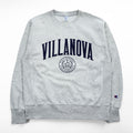 Champion リバースウィーブ REVERSE WEAVE スウェット トレーナー XL グレー 裏起毛 VILLANOVA カレッジ アーチロゴ ワッペン