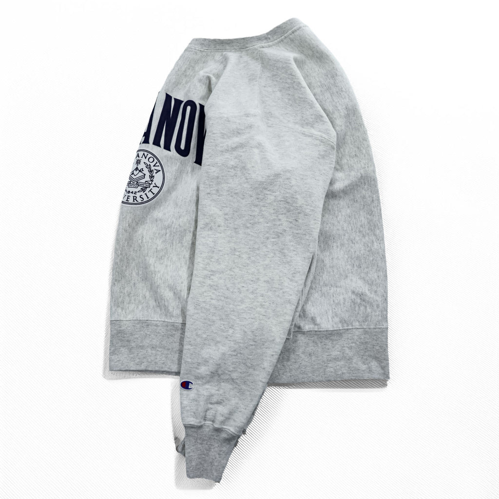Champion リバースウィーブ REVERSE WEAVE スウェット トレーナー XL グレー 裏起毛 VILLANOVA カレッジ アーチロゴ ワッペン