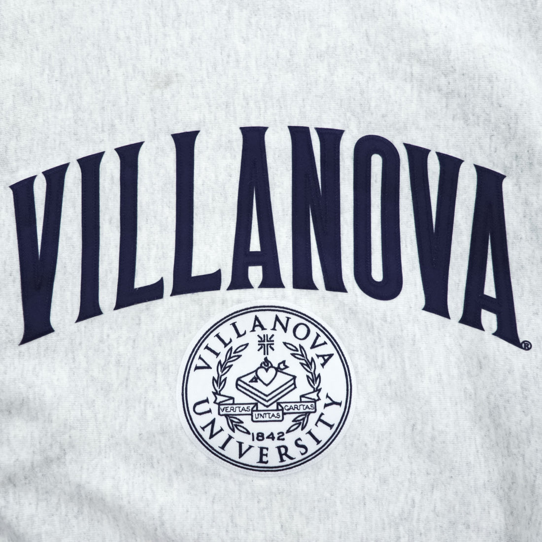 Champion リバースウィーブ REVERSE WEAVE スウェット トレーナー XL グレー 裏起毛 VILLANOVA カレッジ アーチロゴ ワッペン