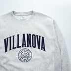 Champion リバースウィーブ REVERSE WEAVE スウェット トレーナー XL グレー 裏起毛 VILLANOVA カレッジ アーチロゴ ワッペン