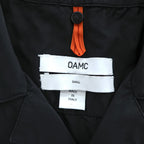 OAMC オープンカラー 半袖シャツ S ブラック スナップボタン 開襟 ワイド ボックスシルエット OAMO600468 イタリア製