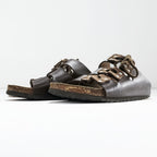 BIRKENSTOCK ドイツ製 ルカ LUCCA レザー スライドサンダル 27cm ブラウン レースアップ