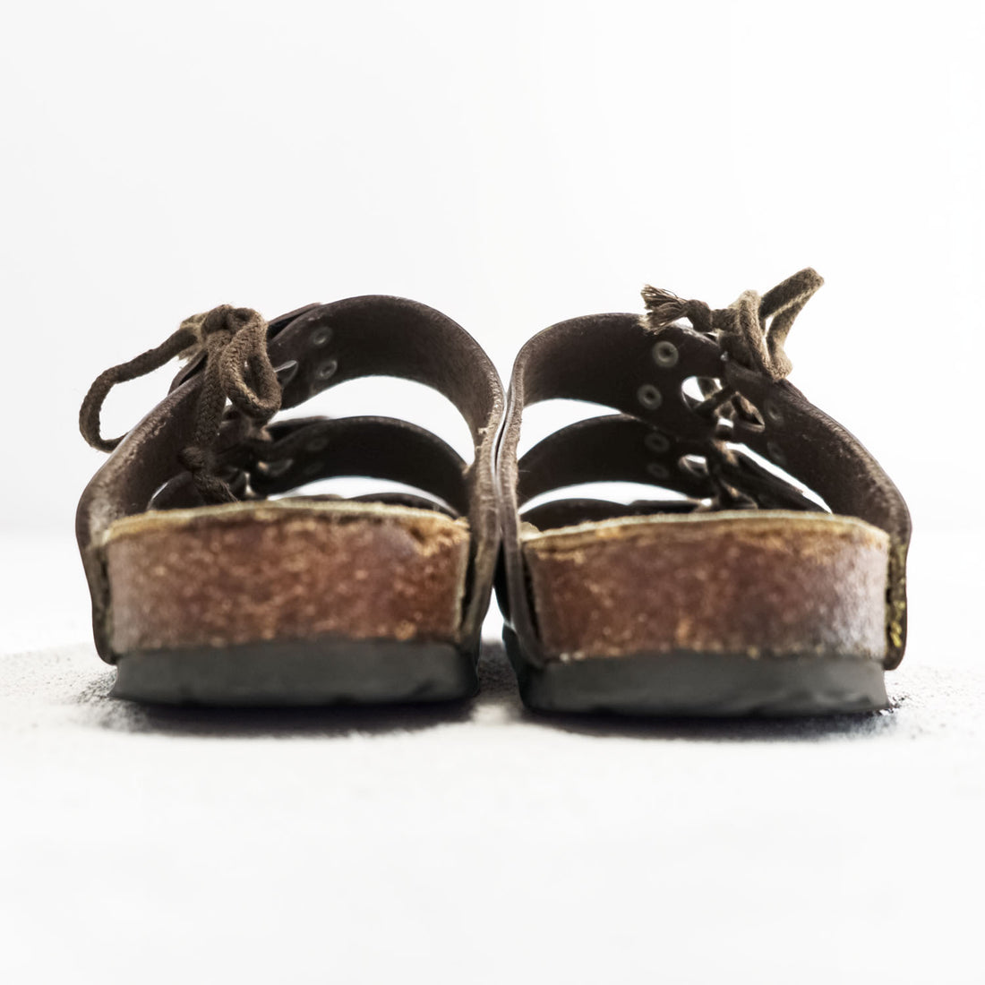 BIRKENSTOCK ドイツ製 ルカ LUCCA レザー スライドサンダル 27cm ブラウン レースアップ