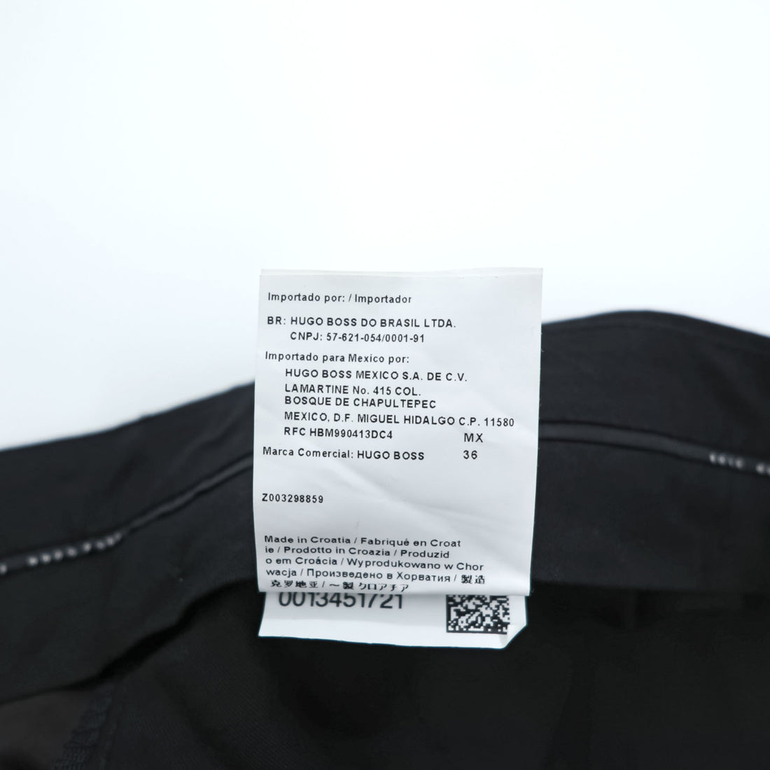 HUGO BOSS Black Dress Pants Trousers Size 52 US 36R Croatia