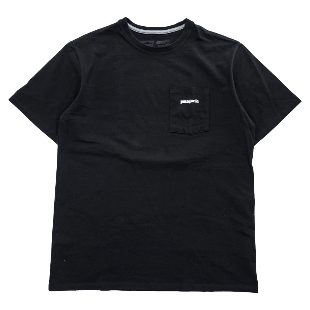 Patagonia P-6 Logo, Pocket, Responsibility, T-Shirt, Size S, Black, Back Print, 38512