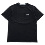 Patagonia P-6 Logo, Pocket, Responsibility, T-Shirt, Size S, Black, Back Print, 38512