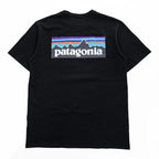 Patagonia P-6 Logo, Pocket, Responsibility, T-Shirt, Size S, Black, Back Print, 38512