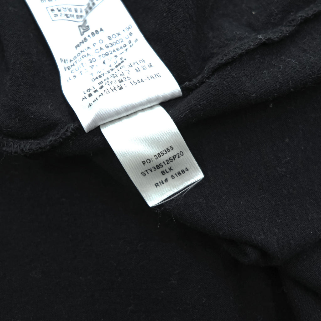 Patagonia P-6 Logo, Pocket, Responsibility, T-Shirt, Size S, Black, Back Print, 38512