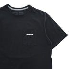 Patagonia P-6 Logo, Pocket, Responsibility, T-Shirt, Size S, Black, Back Print, 38512