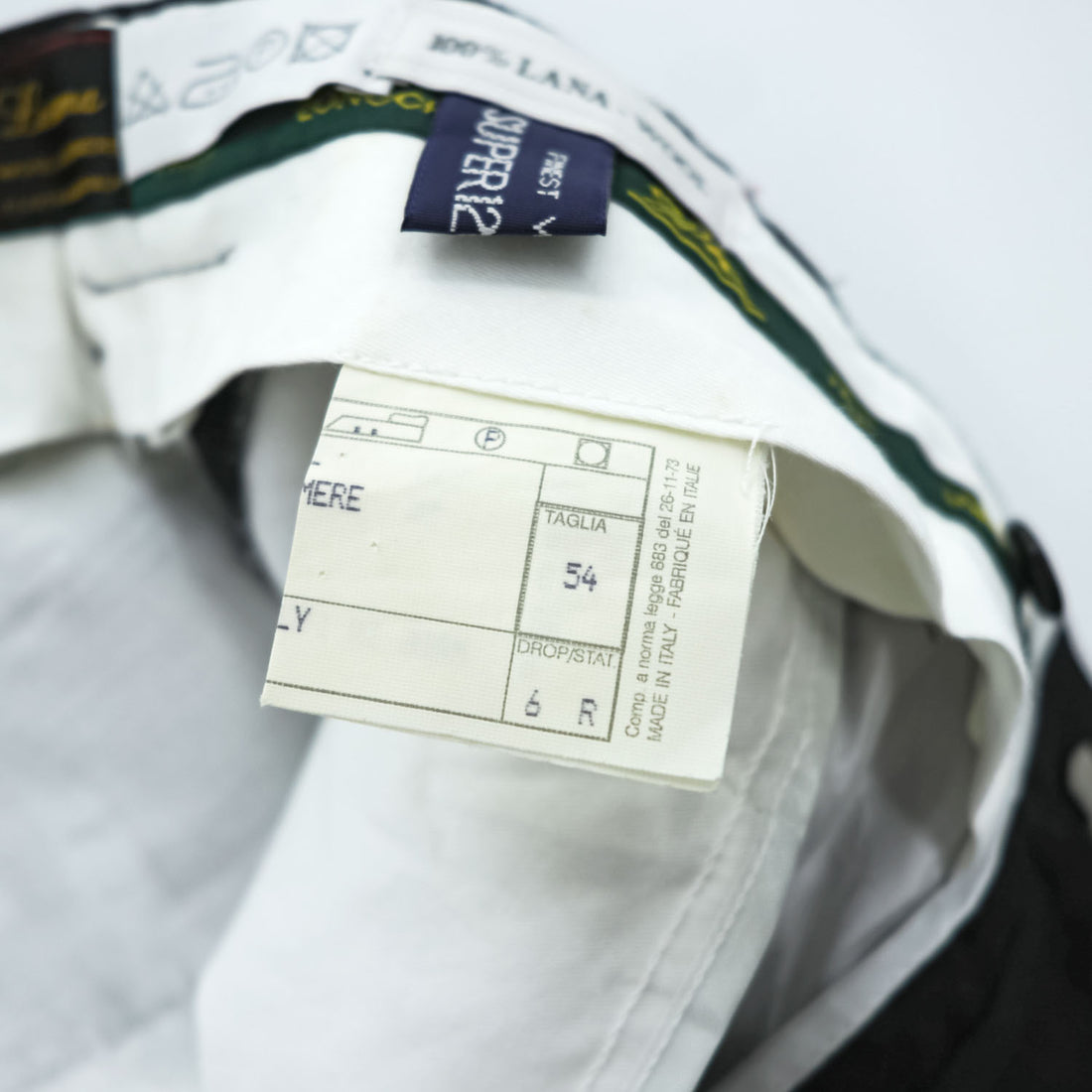 LONGCHAMP イタリア製 カシミア混 2タック ワイド スラックス パンツ XL チャコール プリーツ LESSONA SUPER 120'S 未使用品