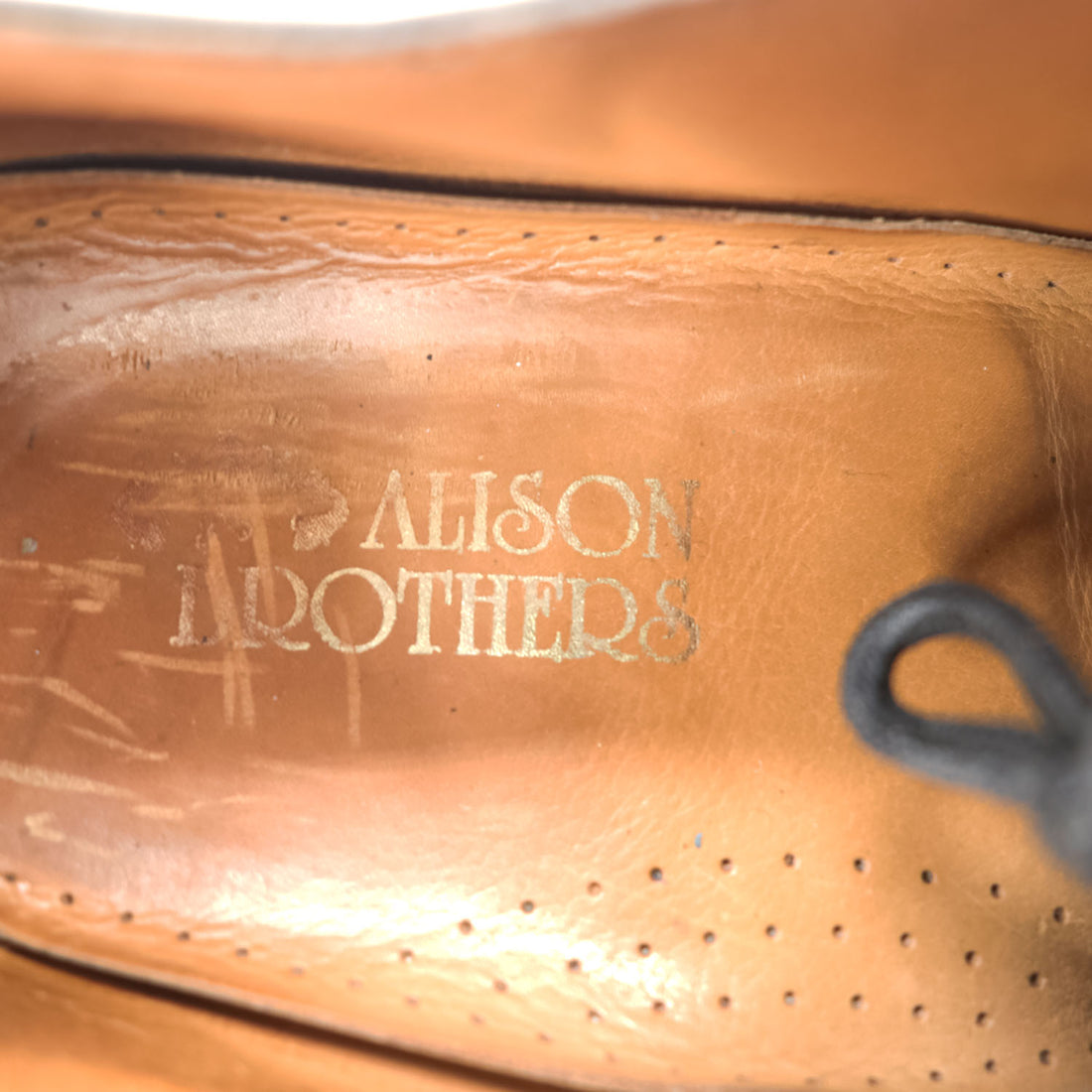ALISON BROTHERS ストレートチップ レザー ドレスシューズ 革靴 27cm グッドイヤーウェルト製法 ブラック 内羽根