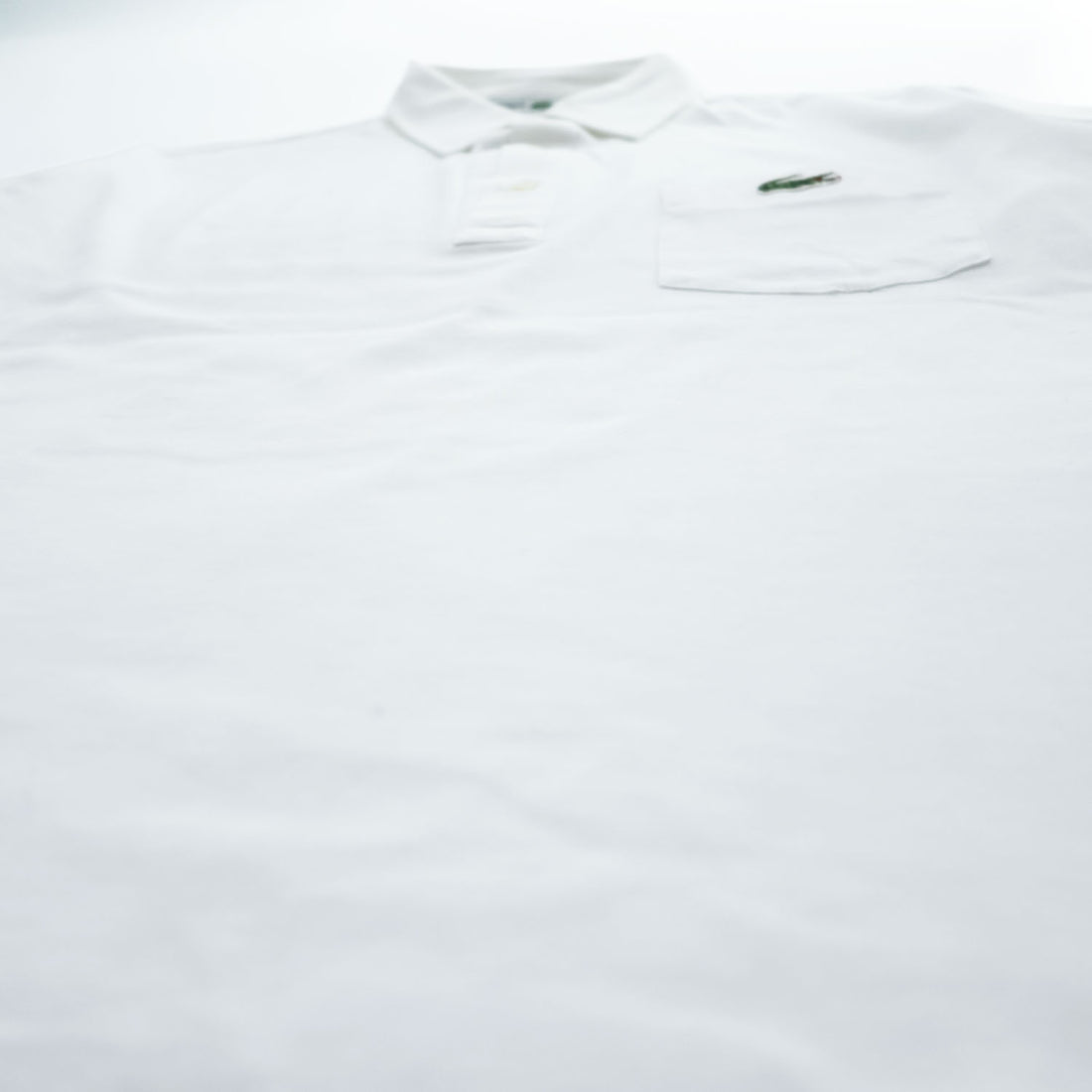 CHEMISE LACOSTE 90年代 ヴィンテージ ポロシャツ M ホワイト ワニロゴ コットン