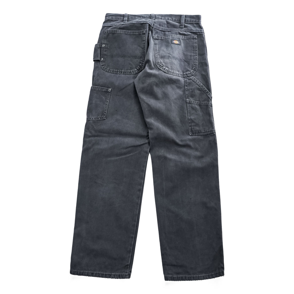 Dickies Faded Black Duck Carpenter Painter Pants Workwear Utility Pants W33 L32