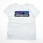 Patagonia P-6ロゴ オーガニックコットン Tシャツ S ホワイト バックプリント クルー REGULAR FIT 38587