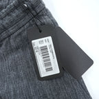 EMPORIO ARMANI リネン イージーパンツ スリム スラックス XL グレー 麻100% ブルガリア製 未使用品 51P89S / 51S19