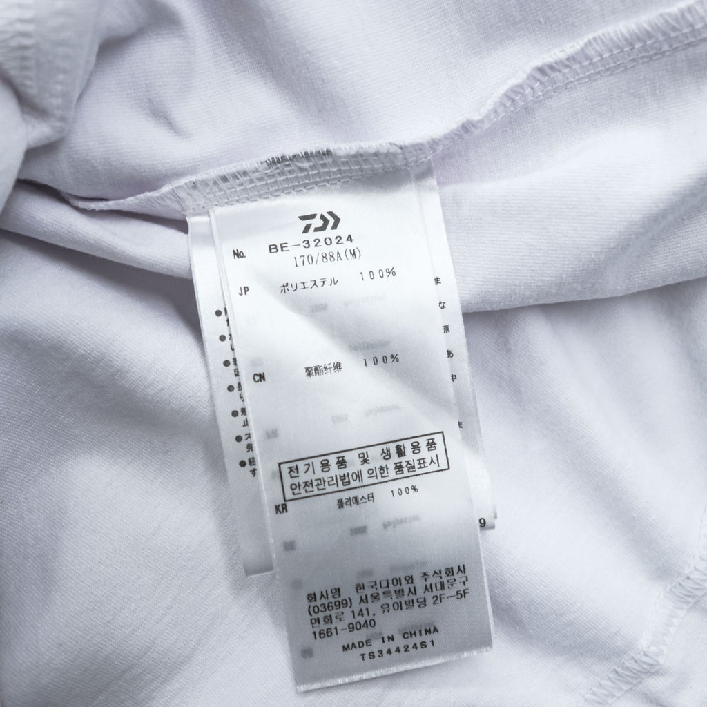 DAIWA PIER39 ドローコード付き テック ポケット Tシャツ M ホワイト TECH TEE POCKET CREW BE-32024